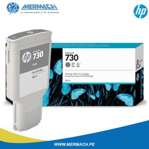 TINTA HP 730 P2V72A GRAY 300ML DESIGNJET T1600/T1700/T2600MFP