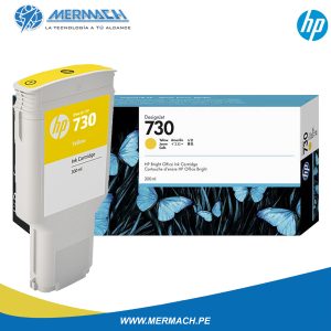 TINTA HP 730 P2V70A YELLOW 300ML DESIGNJET T1600/T1700/T2600MFP
