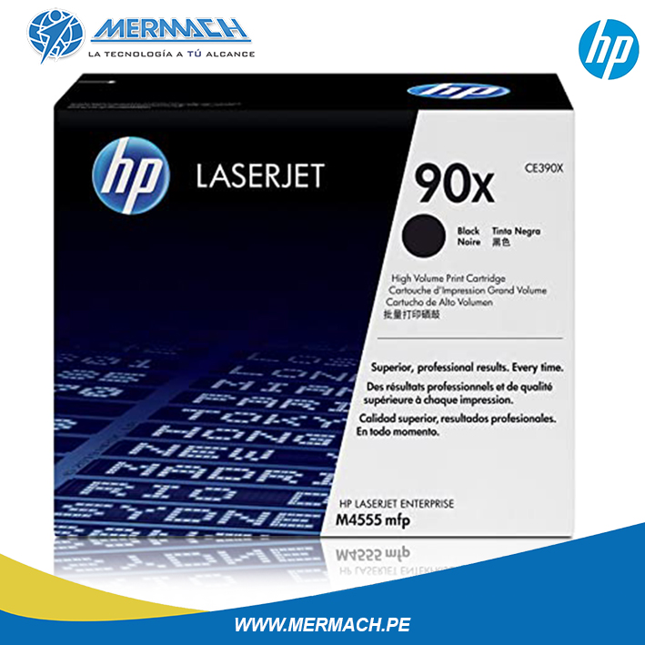 TONER HP 90X CE390X BLACK LASER JET M4555MFP ALTA CAPACIDAD