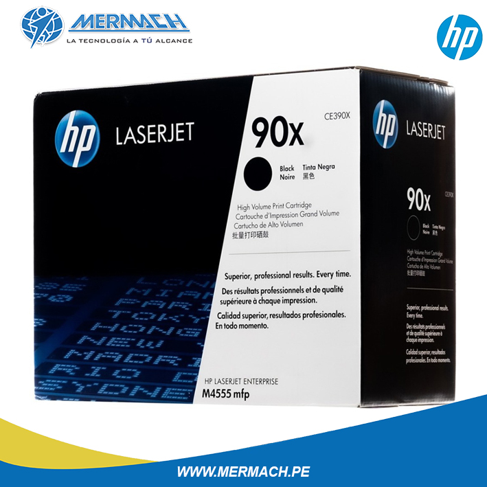 TONER HP 90X CE390X BLACK LASER JET M4555MFP ALTA CAPACIDAD - Imagen 3