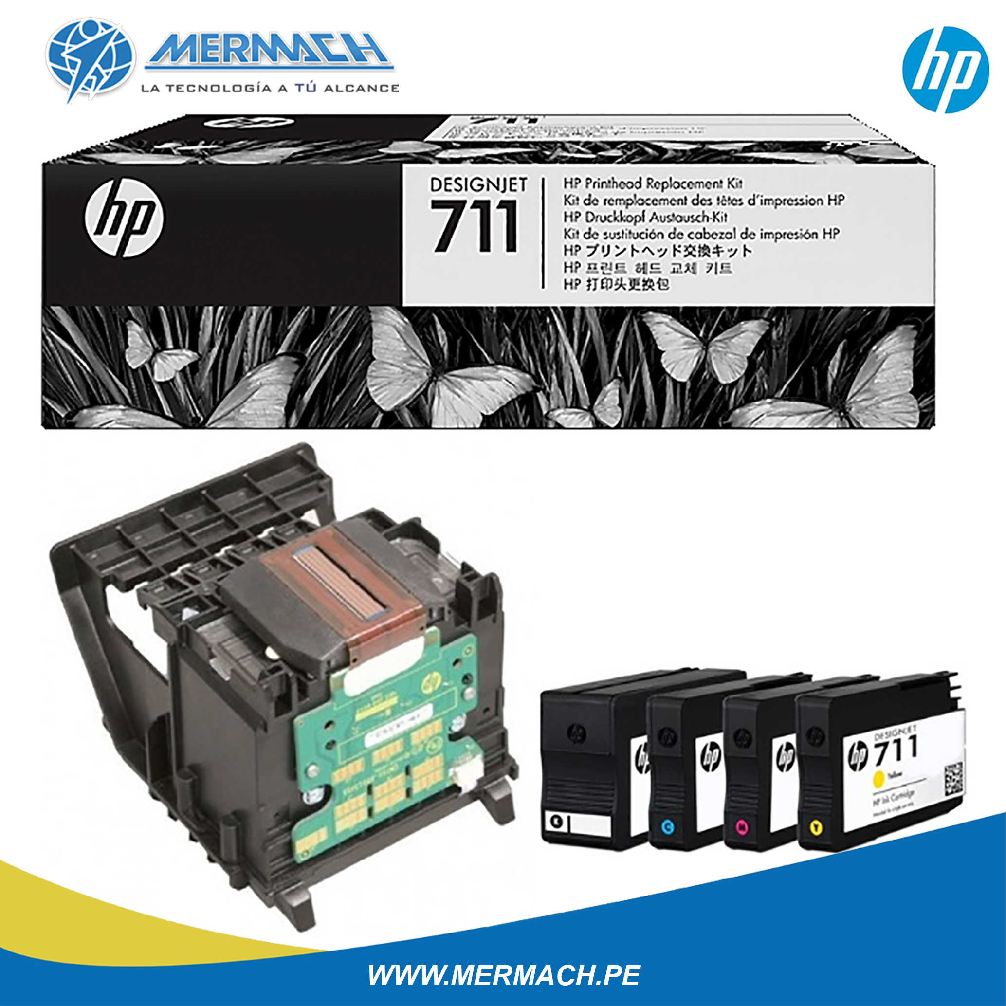 CABEZAL DE IMPRESION HP 711 C1Q10A DESIGNJET T120/T125/T130/T520
