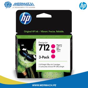 TINTA HP 712 3ED78A TRIPACK MAGENTA 29ML DESIGNJET T230/T250/T630/T650