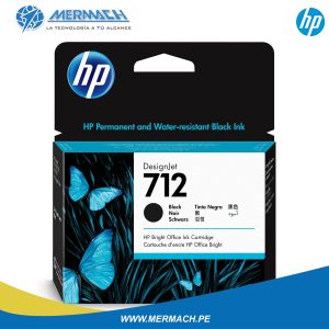 TINTA HP 712 3ED71A BLACK 80ML MAYOR CAPACIDAD DESIGNJET T230/T250/T630/T650