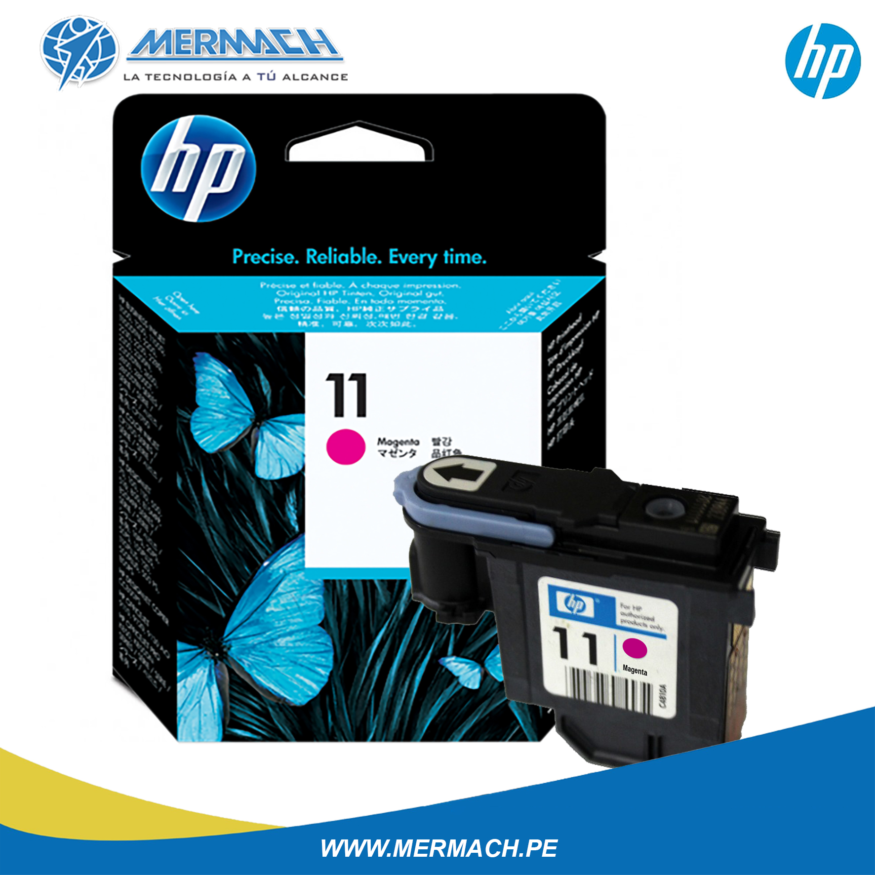 CABEZAL DE IMPRESIÓN HP 11 C4812A MAGENTA 500/800/2200
