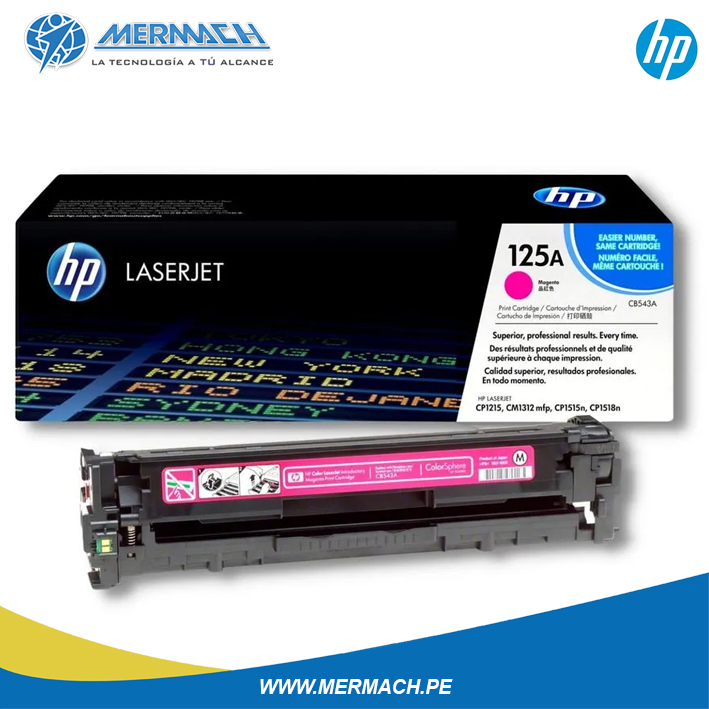 TONER HP 125A CB543A MAGENTA LASERJET CP1210/CP1215/CM1312 1.4PAG - Imagen 2