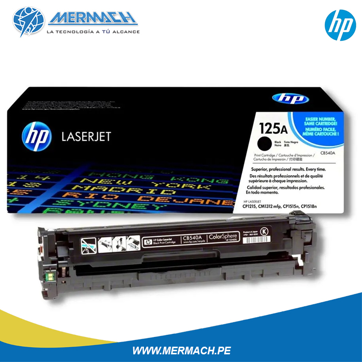TONER HP 125A CB540A NEGRO LASERJET CP1210/CP1215/CM1312 2.2PAG - Imagen 2