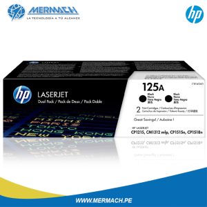 TONER HP DUAL PACK 125AD CB540AD NEGRO LASERJET CP1210/CP1215/CM1312 4.4PAG