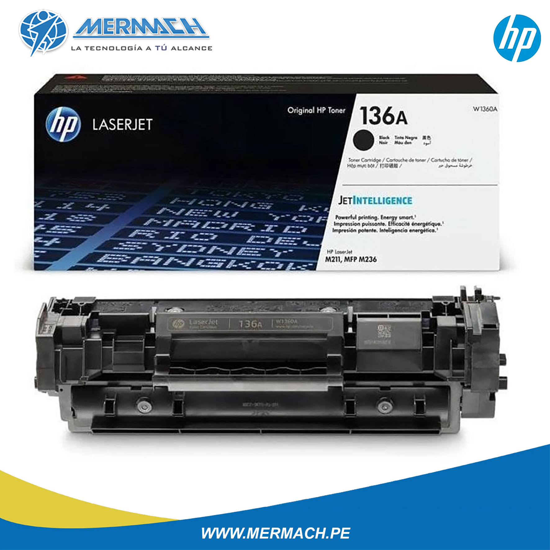 TONER HP 136A W1360A BLACK LASERJET M211 1,15K - Imagen 2