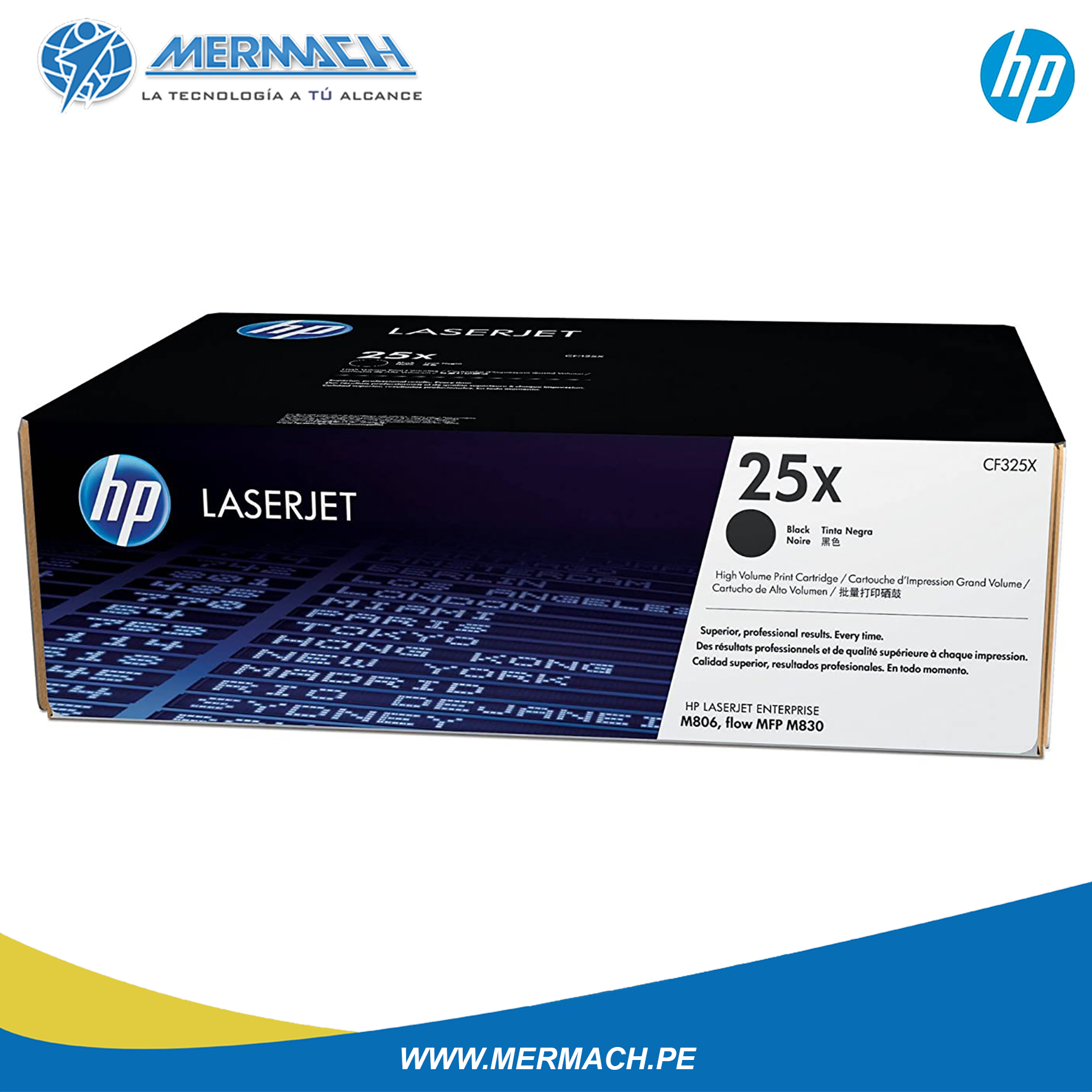 TONER HP 25X CF325X BLACK LASERJET M806/M830 34K