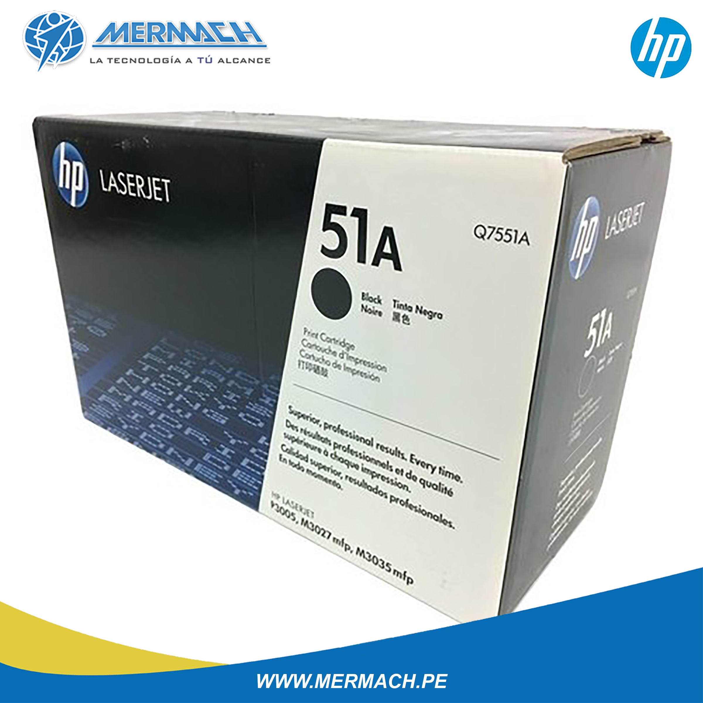 TONER HP 51A Q7551A BLACK LASERJET PRO M3035MFP/M3035XSMFP/M3027MFP 6.5K - Imagen 3