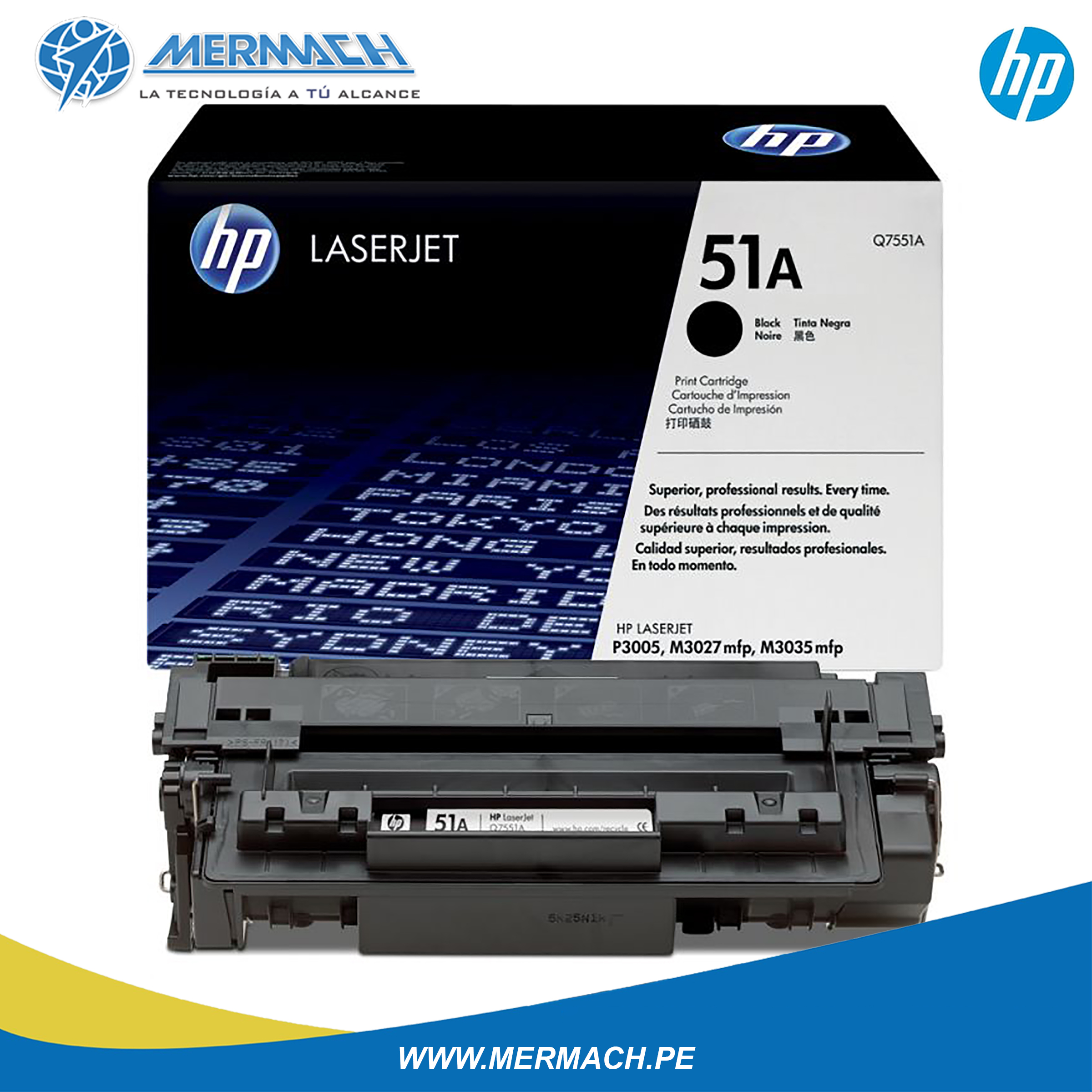 TONER HP 51A Q7551A BLACK LASERJET PRO M3035MFP/M3035XSMFP/M3027MFP 6.5K - Imagen 4