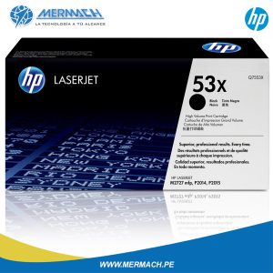 TONER HP 53X Q7553X BLACK LASERJET PRO P2015 / M2727 7K