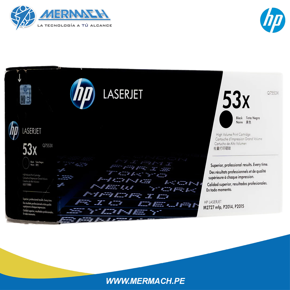 TONER HP 53X Q7553X BLACK LASERJET PRO P2015 / M2727 7K - Imagen 4