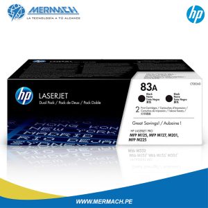 TONER HP DUAL PACK 83AD CF283AD BLACK LASERJET PRO SERIE 125/127  3K