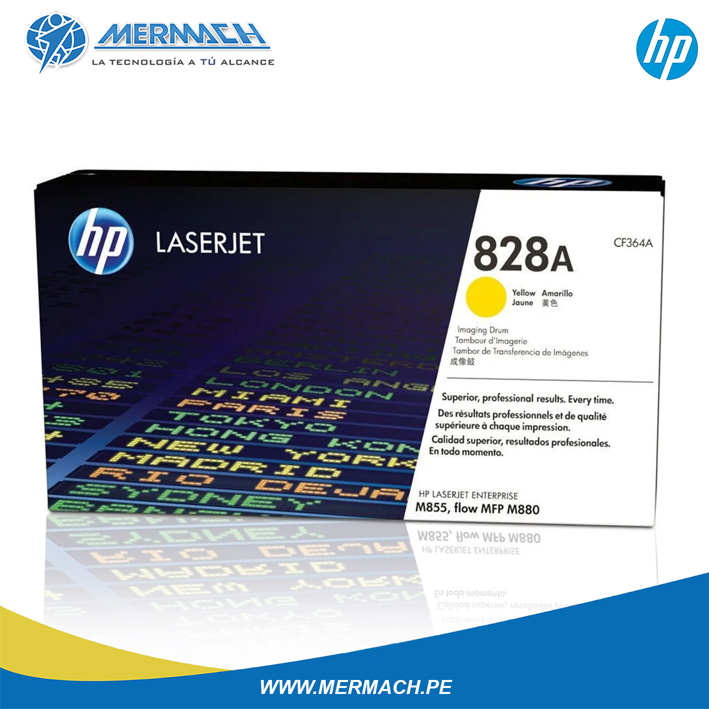 TAMBOR O UNIDAD DE IMAGEN HP 828A CF364A YELLOW HP LASERJET M855/M880 30K