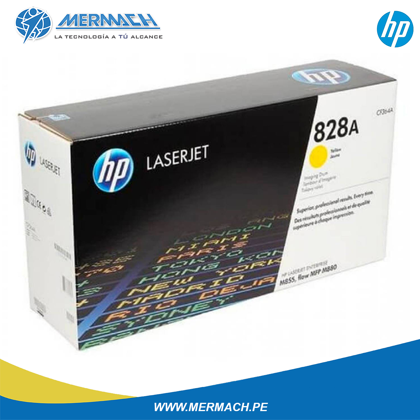 TAMBOR O UNIDAD DE IMAGEN HP 828A CF364A YELLOW HP LASERJET M855/M880 30K - Imagen 2
