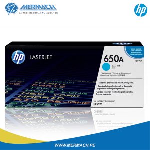 TONER HP 650A CE271A CYAN COLOR LASERJET CP5525 15K