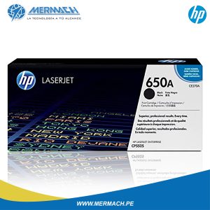 TONER HP 650A CE270A NEGRO COLOR LASERJET CP5525 13.5K