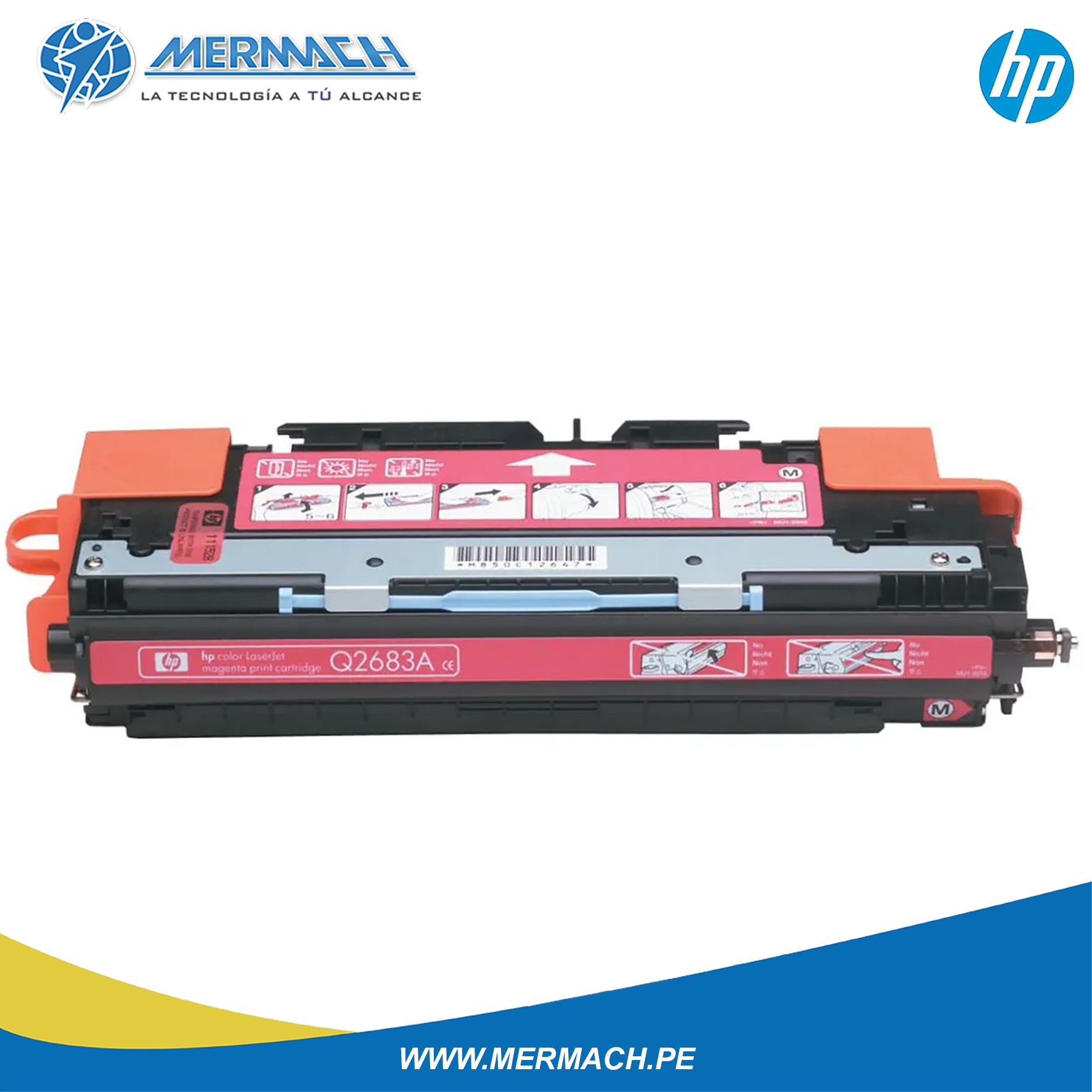 TONER HP 311A Q2683A MAGENTA COLOR LASERJET 3700 6K - Imagen 3