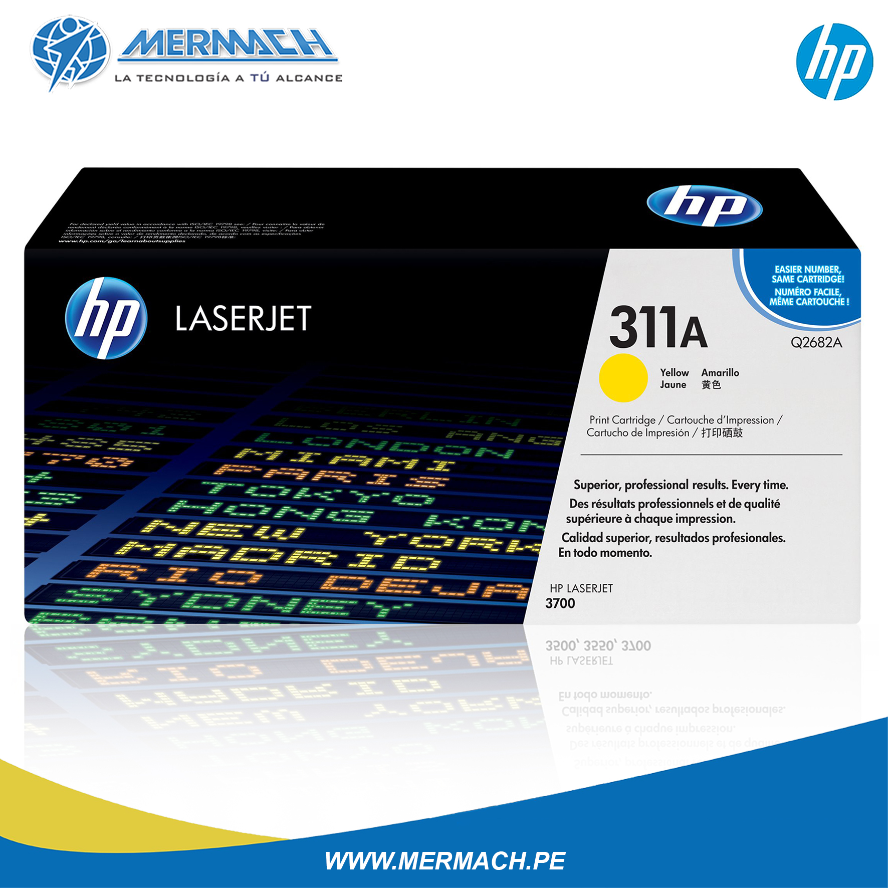 TONER HP 311A Q2682A YELLOW COLOR LASERJET 3700 6K
