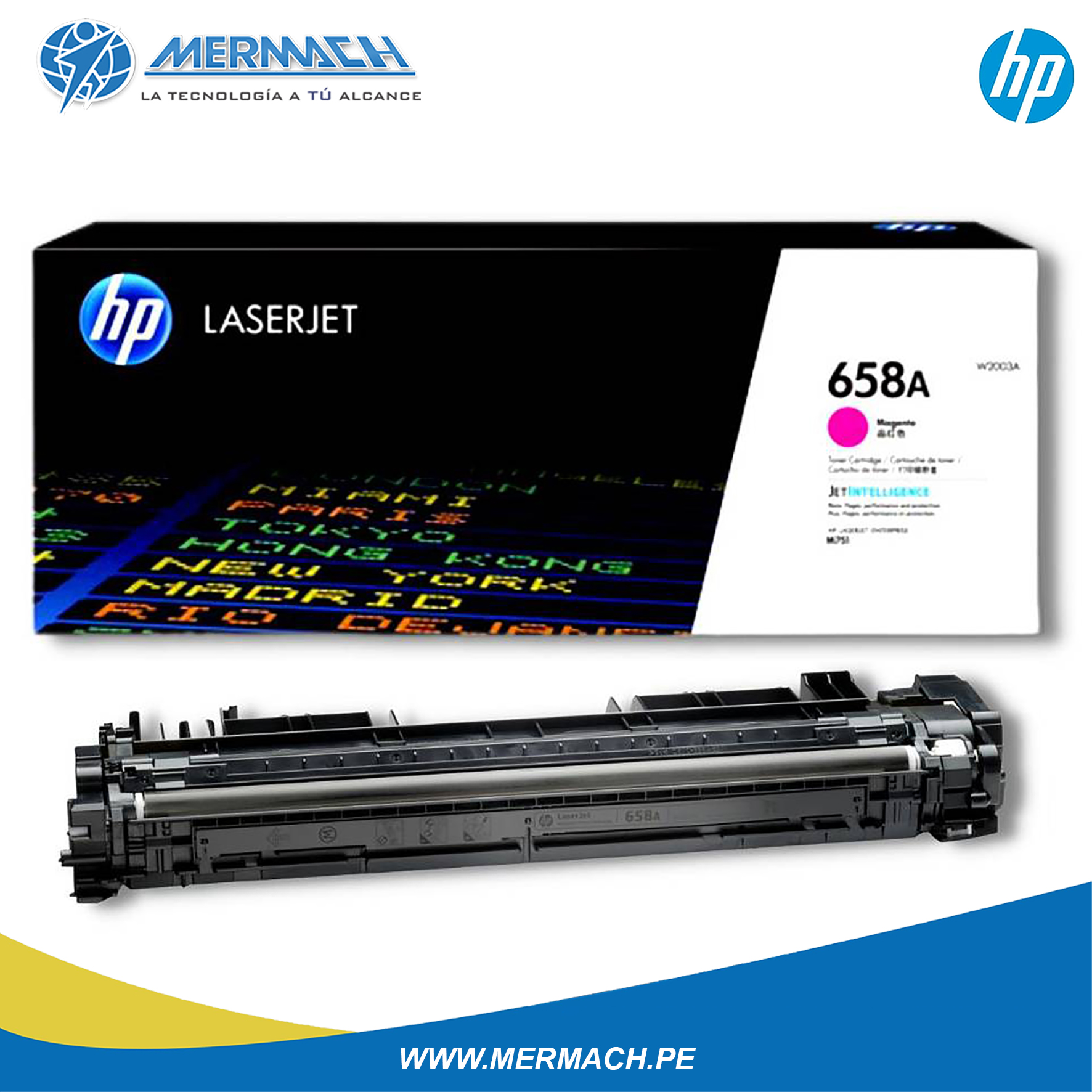 TONER HP 658A W2003A MAGENTA HP COLOR LASERJET M751DN 6K - Imagen 2