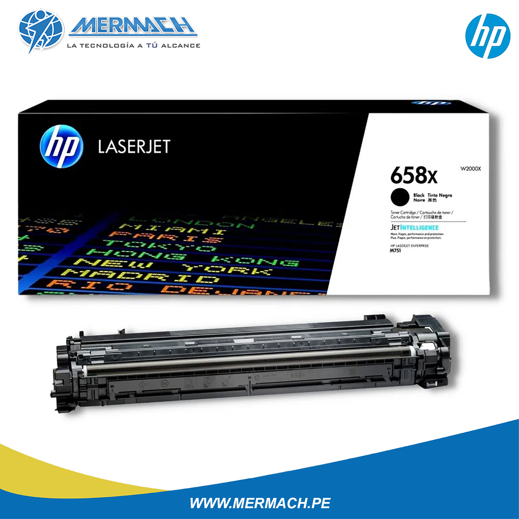 TONER HP 658X W2000X NEGRO HP COLOR LASERJET M751DN 33K - Imagen 2