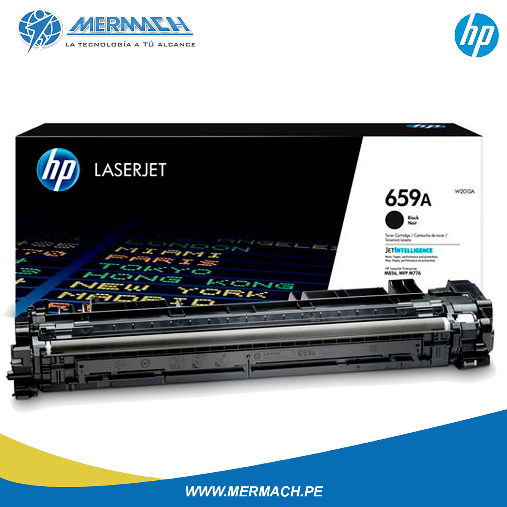 TONER HP 659A W2010A BLACK HP COLOR LASERJET M856 16K - Imagen 2