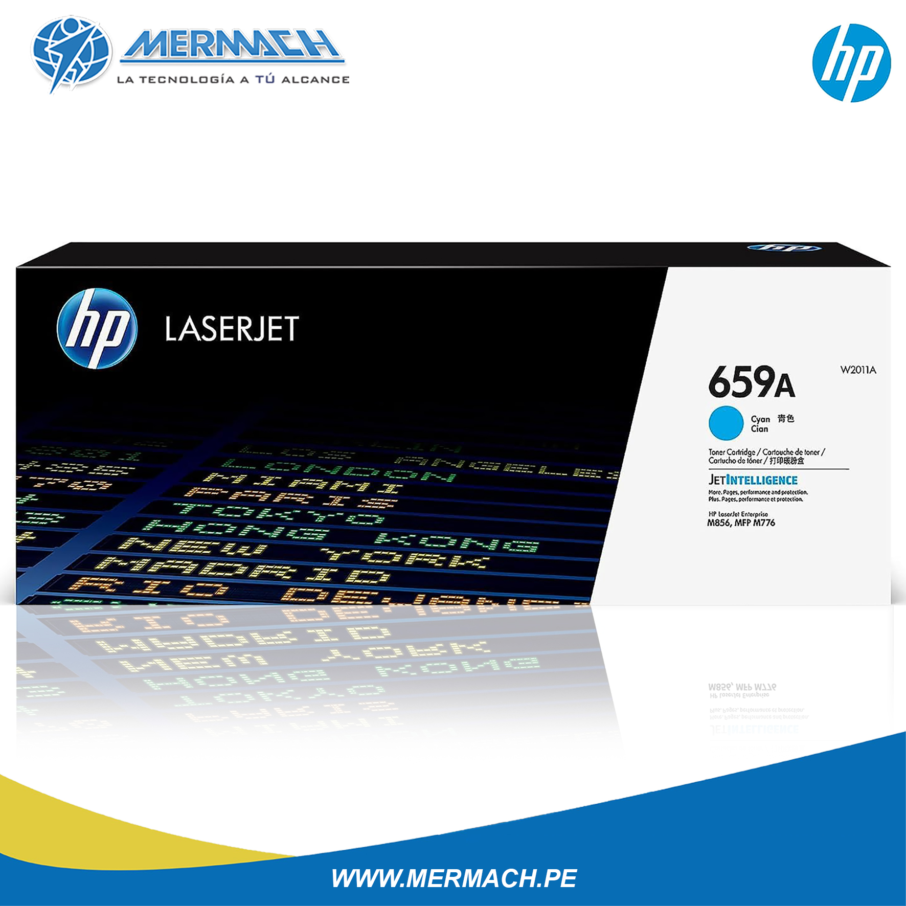 TONER HP 659A W2011A CYAN HP COLOR LASERJET M856 13K