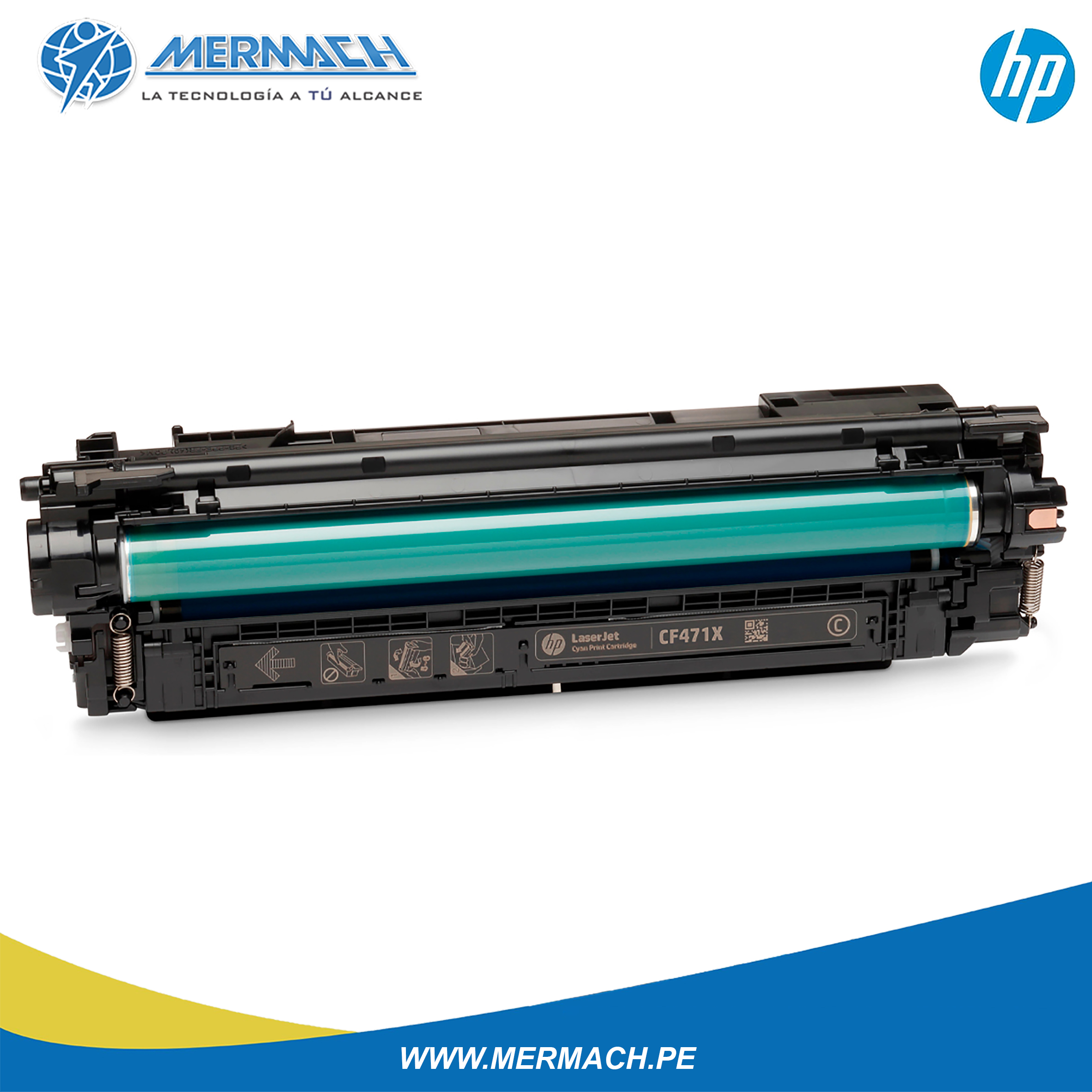 TONER HP 657X CF471X CYAN COLOR LASERJET ENTERPRISE M681/M682 23K - Imagen 3